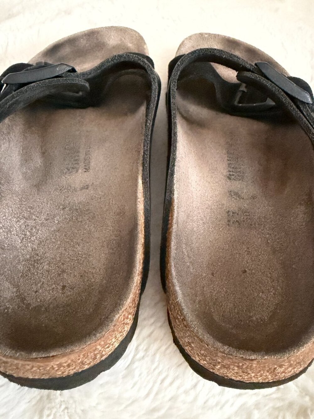 Birkenstock Arizona Women's Split Black Leather & Suede Sandal Size: 39 - Picture 11 of 15